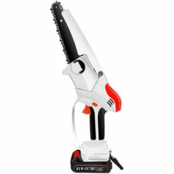 HAPPYSHOPPING Tronçonneuse Electrique Portative Sans Brosse A Une Main Scie A Bois Rechargeable Mini Coupe-bois Sans Fil Pour Jardinage Elagage Coupe, Modele: Prise UE