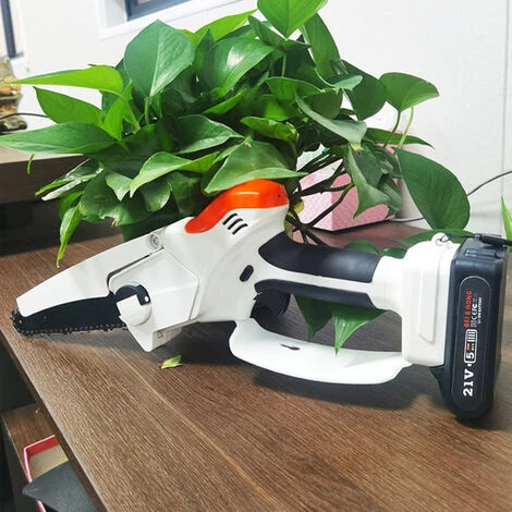 HAPPYSHOPPING Tronçonneuse Electrique Portative Sans Brosse A Une Main Scie A Bois Rechargeable Mini Coupe-bois Sans Fil Pour Jardinage Elagage Coupe, Modele: Prise UE 5 HAPPYSHOPPING Tronçonneuse Electrique Portative Sans Brosse A Une Main Scie A Bois Rechargeable Mini Coupe-bois Sans Fil Pour Jardinage Elagage Coupe, Modele: Prise UE – Image 3