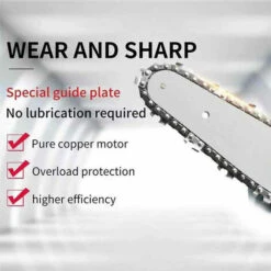 HAPPYSHOPPING Mini Tronçonneuse Electrique Portative De 4 Pouces Haute Puissance Scie A Bois Portable Rechargeable Sans Fil A Une Main Pour Le Jardinage Elagage Coupe, Modele: Prise UE -TronçOnneuse Et Accessoire Sales 41972823 5