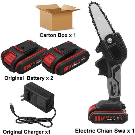 LBTN Mini Tron?onneuse Electrique Scie Portable Cha?ne Rechargeable Travail Bois 2 Batteries 800W 3500mAh 4 LBTN Mini Tron?onneuse Electrique Scie Portable Cha?ne Rechargeable Travail Bois 2 Batteries 800W 3500mAh – Image 2