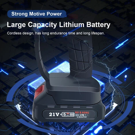 HAPPYSHOPPING Scie A Bois A Une Main Rechargeable Pour Tronçonneuse Electrique Sans Fil De 6 Pouces Pour Le Jardinage, La Taille, Modele : Noir, Norme Europeenne 7 HAPPYSHOPPING Scie A Bois A Une Main Rechargeable Pour Tronçonneuse Electrique Sans Fil De 6 Pouces Pour Le Jardinage, La Taille, Modele : Noir, Norme Europeenne – Image 5