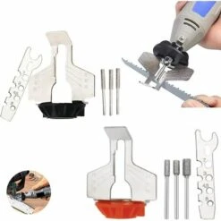 TANABATA Scie Chaînes Outil Affûtage Kit D'affûtage Tronçonneuse Rotatif Kit Accessoire Chaîne Scie Tronçonneuse Affûtage Fixation Outil Scie Aiguiseur Guide Perceuse à Outils Pour Chaînes De Scie(2 Ensembles)