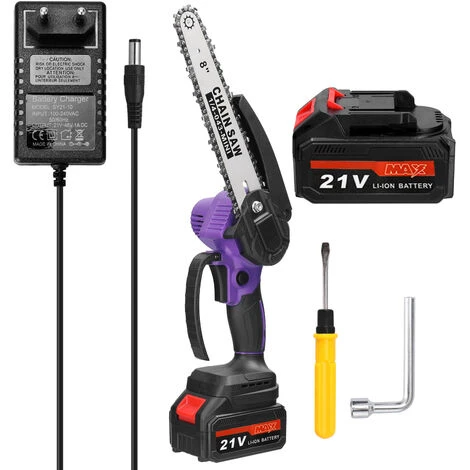 HAPPYSHOPPING Scie D'elagage Electrique Portable 21V 8 Pouces Petite Tronçonneuse A Bois A Moteur Sans Brosse Outil De Travail Du Bois A Une Main Pour Verger De Jardin, Modele : Deux Puissances Et Une Charge 3 HAPPYSHOPPING Scie D'elagage Electrique Portable 21V 8 Pouces Petite Tronçonneuse A Bois A Moteur Sans Brosse Outil De Travail Du Bois A Une Main Pour Verger De Jardin, Modele : Deux Puissances Et Une Charge