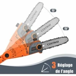 COSTWAY Elagueuse Sur Perche Télescopique 212-286 Cm 750W Tête Réglable Réservoir D'Huile 60 Ml Guide De Chaine 25 Cm Pour Haie 8 COSTWAY Elagueuse Sur Perche Télescopique 212-286 Cm 750W Tête Réglable Réservoir D'Huile 60 Ml Guide De Chaine 25 Cm Pour Haie -TronçOnneuse Et Accessoire Sales 43947701 3