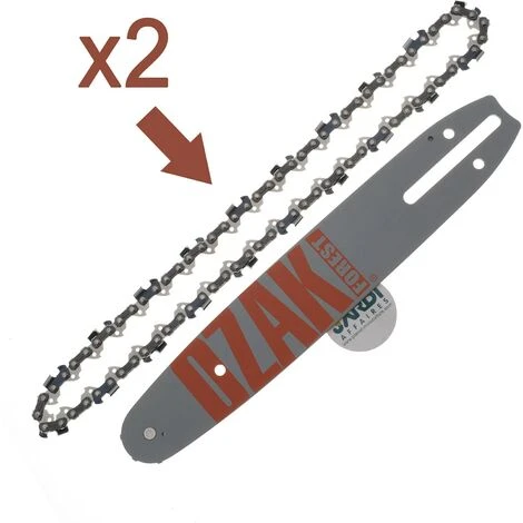 JARDIAFFAIRES Guide Avec 2 Chaines Coupe 25cm Pas 3/8LP Jauge 1,3mm Remplace 100SDEA041 4 JARDIAFFAIRES Guide Avec 2 Chaines Coupe 25cm Pas 3/8LP Jauge 1,3mm Remplace 100SDEA041 – Image 2