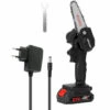 Tronçonneuse à Batterie KKmoon Mini Scie à Chaîne électrique Sans Fil Pour La Maison Scie à Chaîne Portative Pour L'exploitation Forestière Et L'abattage D'arbres Scie à Chaîne électrique Portative Au Lithium Avec Batterie + Chargeur + Chaîne + Clé, Prise -TronçOnneuse Et Accessoire Sales 47158387 1