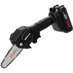 Tronçonneuse à Batterie KKmoon Mini Scie à Chaîne électrique Sans Fil Pour La Maison Scie à Chaîne Portative Pour L'exploitation Forestière Et L'abattage D'arbres Scie à Chaîne électrique Portative Au Lithium Avec Batterie + Chargeur + Chaîne + Clé, Prise -TronçOnneuse Et Accessoire Sales 47158387 5