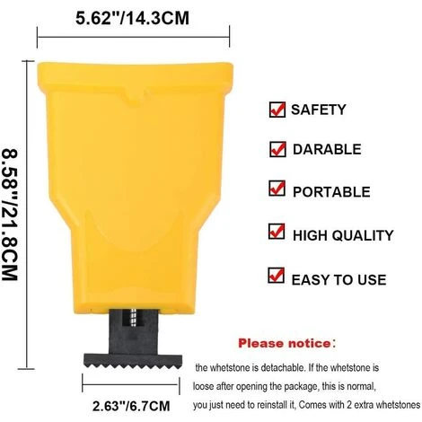 Kit D'affûtage Pour Tronçonneuse Scie Aiguiseur De Chaîne Avec 2pcs Whetstone- Affûteuse Pour 14/16/18/20 Pouces Barre De Scie à Chaîne à Deux Trous,Irisfr 4 Kit D'affûtage Pour Tronçonneuse Scie Aiguiseur De Chaîne Avec 2pcs Whetstone- Affûteuse Pour 14/16/18/20 Pouces Barre De Scie à Chaîne à Deux Trous,Irisfr – Image 2