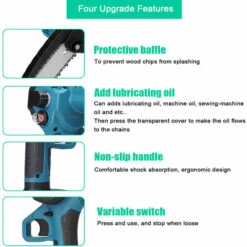 ASUPERMALL 21V 8Inch Scies D'élagage électriques Portables Petite Tronçonneuse à Fendre Le Bois, Outil De Travail Du Bois Pour Le Jardin -TronçOnneuse Et Accessoire Sales 47309726 5