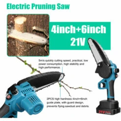 HAPPYSHOPPING Guide De 4 "+ 6" Mini Scie à Chaîne électrique Rechargeable Domestique Scie électrique Au Lithium Portable à Deux Puissances Une Charge, Moteur Brossé, Emballage En Carton, Norme Européenne 220 V 10 HAPPYSHOPPING Guide De 4 "+ 6" Mini Scie à Chaîne électrique Rechargeable Domestique Scie électrique Au Lithium Portable à Deux Puissances Une Charge, Moteur Brossé, Emballage En Carton, Norme Européenne 220 V -TronçOnneuse Et Accessoire Sales 49189972 4