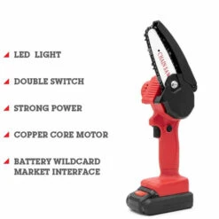 LIFCAUSAL Tronçonneuse Sans Fil Rechargeable Portative Pour L'élagage D'arbres De Coupe De Bois Noir -TronçOnneuse Et Accessoire Sales 51060528 5