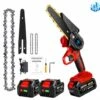 Scie à Chaîne électroportative 1200W Mini Tronçonneuse électrique Onevan - 6 Pouces Sans Fil Pour Makita - Rouge Avec 2 Batteries 2 Chaînes - Vitesse Réglable Pour La Coupe Du Bois 1 Scie à Chaîne électroportative 1200W Mini Tronçonneuse électrique Onevan - 6 Pouces Sans Fil Pour Makita - Rouge Avec 2 Batteries 2 Chaînes - Vitesse Réglable Pour La Coupe Du Bois -TronçOnneuse Et Accessoire Sales 51214326 1