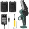 LIFCAUSAL Mini Scie D'élagage électrique Portable 21 V Deux Batteries Rechargeables Petite Tronçonneuse à Fendre Le Bois Outil De Travail Du Bois à Une Main Pour Jardin Verger Branche Clip -TronçOnneuse Et Accessoire Sales 51423973 1