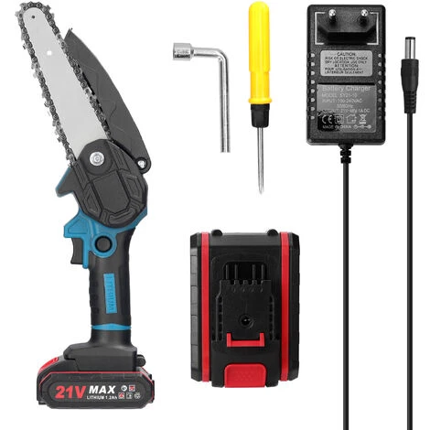 ASUPERMALL 21V 6Inch Scies D'élagage électriques, Petite Tronçonneuse Pour Fendre Le Bois, Moteur à Balai Pour Le Jardin Et Le Verger, 1 Batterie - 1 Batterie 4 ASUPERMALL 21V 6Inch Scies D'élagage électriques, Petite Tronçonneuse Pour Fendre Le Bois, Moteur à Balai Pour Le Jardin Et Le Verger, 1 Batterie - 1 Batterie – Image 2
