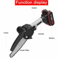 ASUPERMALL 21V 6Inch Scies D'élagage électriques, Petite Tronçonneuse Pour Fendre Le Bois, Moteur à Balai, 1 Batterie - 1 Batterie -TronçOnneuse Et Accessoire Sales 52557594 3