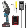 ASUPERMALL 21V 4Inch Scies D'élagage électriques, Petite Tronçonneuse Pour Fendre Le Bois, Moteur à Balai Pour Le Jardin Et Le Verger, 2 Batteries - 2 Batteries -TronçOnneuse Et Accessoire Sales 52557596 1