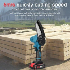 ASUPERMALL 21V 4Inch Scies D'élagage électriques, Petite Tronçonneuse Pour Fendre Le Bois, Moteur à Balai Pour Le Jardin Et Le Verger, 2 Batteries - 2 Batteries -TronçOnneuse Et Accessoire Sales 52557596 4