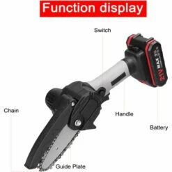 ASUPERMALL 21V 4Inch Scies D'élagage électriques, Petite Tronçonneuse Pour Fendre Le Bois, Moteur à Balai, 1 Batterie - 1 Batterie -TronçOnneuse Et Accessoire Sales 52557598 3