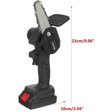 JMAX 18V Scie à Chaine Tronconneuse à Batterie 4 Pouces Guide Portable électrique Sans Fil Avec 2 Batterie 2500mah Noir 6 JMAX 18V Scie à Chaine Tronconneuse à Batterie 4 Pouces Guide Portable électrique Sans Fil Avec 2 Batterie 2500mah Noir – Image 4