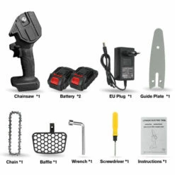 JMAX 18V Scie à Chaine Tronconneuse à Batterie 4 Pouces Guide Portable électrique Sans Fil Avec 2 Batterie 2500mah Noir 11 JMAX 18V Scie à Chaine Tronconneuse à Batterie 4 Pouces Guide Portable électrique Sans Fil Avec 2 Batterie 2500mah Noir -TronçOnneuse Et Accessoire Sales 53509330 5