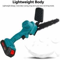 JMAX 6 Pouces Scie à Chaine électrique Jardin Tronconneuse Sans Fil 88V Portable Avec 2 Batterie 9000mAh + Lame + Scie + Chargeur Bleu -TronçOnneuse Et Accessoire Sales 53553666 3