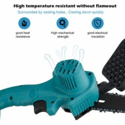JMAX 6 Pouces Scie à Chaine électrique Jardin Tronconneuse Sans Fil 88V Portable Avec 2 Batterie 9000mAh + Lame + Scie + Chargeur Bleu -TronçOnneuse Et Accessoire Sales 53553666 5