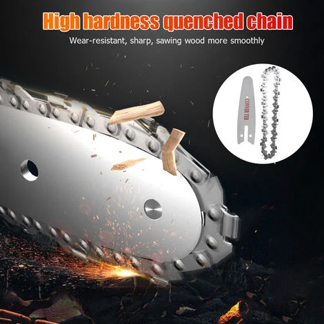 JMAX 800W Tronçonneuse à Batterie 88VF 2 Batterie Portable Scie Électrique Jardin Logging Avce Chaîne - Noir 6 JMAX 800W Tronçonneuse à Batterie 88VF 2 Batterie Portable Scie Électrique Jardin Logging Avce Chaîne - Noir – Image 4