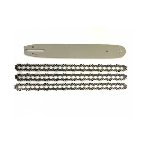 ADAPTABLE Pour Echo CS3000 - Guide 33cm + 3 Chaînes De Tronçonneuse - 47 Entraineurs - Pas 3/8LP - Jauge 0.50 (1.3mm) 3 ADAPTABLE Pour Echo CS3000 - Guide 33cm + 3 Chaînes De Tronçonneuse - 47 Entraineurs - Pas 3/8LP - Jauge 0.50 (1.3mm)