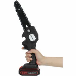 JMAX Tronçonneuse à Batterie 6'' 88VF 2 Batterie Portable Scie Électrique Jardin Logging Chaîne - Noir -TronçOnneuse Et Accessoire Sales 53818322 4