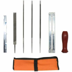 SUPERSELLER Kit De 8 Limes Pour Aiguiseur De Tronçonneuse Outil à Main Pour Affûter Une Scie à Chaîne électrique Comprend Une Lime Ronde De 5/32 3/16 7/32 Pouces, Une Lime Plate, Un Manche En Bois, Un Guide De Classement, Une Jauge De Profondeur, Une Pochette - 8 PIÈ -TronçOnneuse Et Accessoire Sales 53820824 3