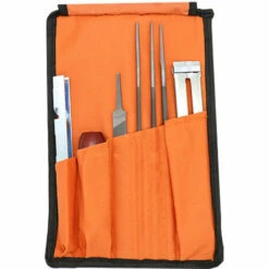 7 Pièces Affuteuse De Tronçonneuse,chaîne Affûtage Avec 4.0 4.8 5.5 Lime Ronde,guide,lime Plate,limes à Aiguilles,poignée,calibre Et Rangement,Starlight