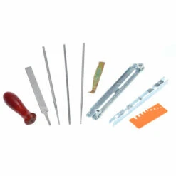 SUPERSELLER Kit De Limes Pour Affûteur De Tronçonneuse Ensemble De Pièces De Chaîne Pour Affûteur De Chaîne De Tronçonneuse, Limes 5/32, 3/16 Et 7/32 Pouces, Manche En Bois, Jauge De Profondeur Et Pochette à Outils Pour Affûter Et Limer Toutes Les Lames De Tronçonneu -TronçOnneuse Et Accessoire Sales 54242480 3
