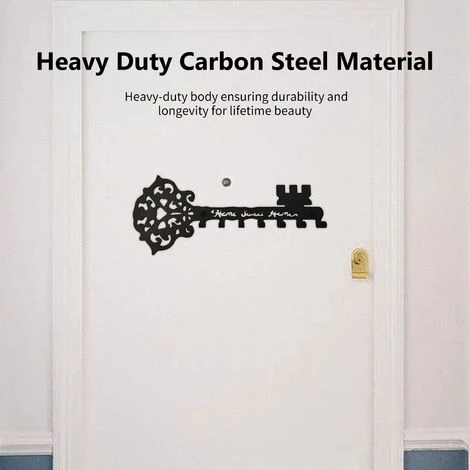 LIFCAUSAL Cintre En Métal Avec 7 Crochets Crochet Mural En Forme De Clé Crochet De Stockage De Perçage Sans Clous Crochets De Serviette De Cuisine Antirouille Porte D'entrée Décoration De La Maison 6 LIFCAUSAL Cintre En Métal Avec 7 Crochets Crochet Mural En Forme De Clé Crochet De Stockage De Perçage Sans Clous Crochets De Serviette De Cuisine Antirouille Porte D'entrée Décoration De La Maison – Image 4