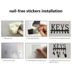 LIFCAUSAL Support à Crochets Avec 7 Crochets En Forme De Clés Support à Crochets Mural Crochet De Stockage De Forage Sans Clous Crochet De Serviette De Cuisine Antirouille Cintre 9 LIFCAUSAL Support à Crochets Avec 7 Crochets En Forme De Clés Support à Crochets Mural Crochet De Stockage De Forage Sans Clous Crochet De Serviette De Cuisine Antirouille Cintre -TronçOnneuse Et Accessoire Sales 54423448 3