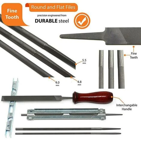 GUAZHUNIFR Kit D'Affûtage Universel Portable Pour Tronçonneuse, Limes 5/32" (4 Mm) / 3/16" (4,8 Mm) / 7/32" (5,5 Mm), Guazhuni 6 GUAZHUNIFR Kit D'Affûtage Universel Portable Pour Tronçonneuse, Limes 5/32" (4 Mm) / 3/16" (4,8 Mm) / 7/32" (5,5 Mm), Guazhuni – Image 4