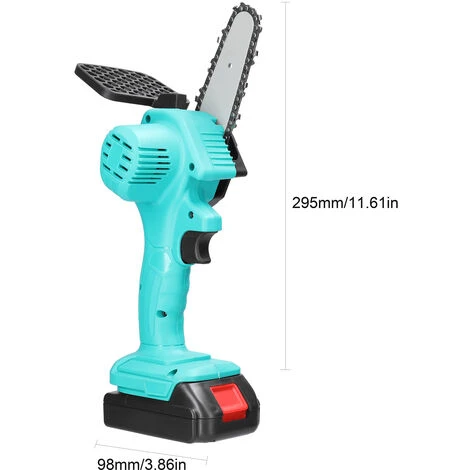 HAPPYSHOPPING 21V Scie D'élagage électrique Portable Petite Scie électrique Rechargeable De 4" Scie Lithium-ion Pour Le Travail Du Bois Euro 220V, Une Charge Vert - Une Charge Vert 5 HAPPYSHOPPING 21V Scie D'élagage électrique Portable Petite Scie électrique Rechargeable De 4" Scie Lithium-ion Pour Le Travail Du Bois Euro 220V, Une Charge Vert - Une Charge Vert – Image 3