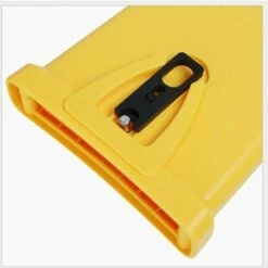 DECKON Aiguiseur De Dents Pour Tronçonneuse,Aiguiseur Automatique(1Pcs), Pierre à Aiguiser Remplaçable(3 Pcs), Ajustement Barre De Guidage Avec 2 Trous De Guidage (Jaune)