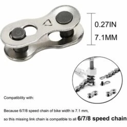 LANGRAY Maillon De Chaîne De Vélo 8 Vitesses Maillon De Chaîne De Vélo Maillon Manquant Maillon De Chaîne De Vélo 5 Paires Réutilisable En Acier Argenté Connecteur De Chaîne De Vélo Accessoire De Vélo Pour Chaîne 6, 7, 8 Vitesses, Argent 9 LANGRAY Maillon De Chaîne De Vélo 8 Vitesses Maillon De Chaîne De Vélo Maillon Manquant Maillon De Chaîne De Vélo 5 Paires Réutilisable En Acier Argenté Connecteur De Chaîne De Vélo Accessoire De Vélo Pour Chaîne 6, 7, 8 Vitesses, Argent -TronçOnneuse Et Accessoire Sales 55272770 3