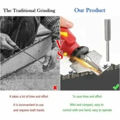 SUPERMARKET Lot De 3 Aiguiseurs De Tronçonneuse Diamantée Pour Aiguiser Les Lames De Tronçonneuse - 4/4,8/5,5 Mm - Argentés,Superma -TronçOnneuse Et Accessoire Sales 55568259 3