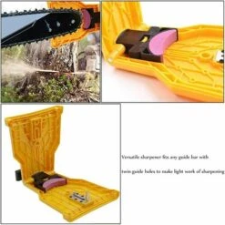 TINOR Aiguiseur De Dents Pour Tronçonneuse,Aiguiseur Automatique(1Pcs), Pierre à Aiguiser Remplaçable(3 Pcs), Ajustement Barre De Guidage Avec 2 Trous De Guidage (Jaune) 10 TINOR Aiguiseur De Dents Pour Tronçonneuse,Aiguiseur Automatique(1Pcs), Pierre à Aiguiser Remplaçable(3 Pcs), Ajustement Barre De Guidage Avec 2 Trous De Guidage (Jaune) -TronçOnneuse Et Accessoire Sales 55576870 4