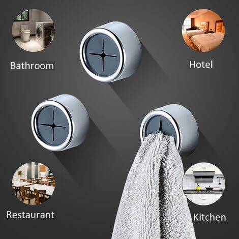 LIFCAUSAL Porte-serviettes De Cuisine Rond Auto-adhésif Porte-serviettes Support Mural Crochet Pour Serviettes à Main Porte-serviettes Cintre Pour Porte D'armoire 4 LIFCAUSAL Porte-serviettes De Cuisine Rond Auto-adhésif Porte-serviettes Support Mural Crochet Pour Serviettes à Main Porte-serviettes Cintre Pour Porte D'armoire – Image 2