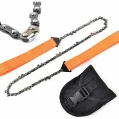 AIDUCHO Scie à Chaîne De Poche En Plein Air Outil De Jardin 33 Dent 24 Pouces Portables Camping Portable Survivant Fil De Scie à Glissière à La Main Outil De Camping Outil De Survie Scie à Glissière Manuelle En Acier Au Manganèse