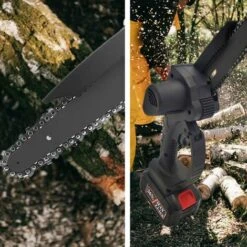 LRISHOM Tronçonneuse à Batterie, 6 Pouces Tronçonneuse Avec Batterie 2 * 3000mAh Tronçonneuse à Main 36V Tronçonneuse Rechargeable 9 LRISHOM Tronçonneuse à Batterie, 6 Pouces Tronçonneuse Avec Batterie 2 * 3000mAh Tronçonneuse à Main 36V Tronçonneuse Rechargeable -TronçOnneuse Et Accessoire Sales 57112240 3