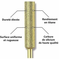 ASUPERMALL 8Pcs Meches De Tronconneuse Affuteuse Diamantee Plaquee Titane Lime De Tronconneuse Electrique Haute Durete - 4Mm -TronçOnneuse Et Accessoire Sales 57112462 4