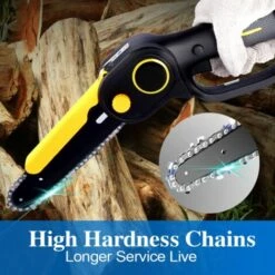 Scie à Chaîne électroportative Sans Fil Sans Brosse 6 Pouces Mini Tronçonneuse Onevan - Jaune - Pour La Coupe Du Bois Pour Makita 18V Batterie - Sans Batterie -TronçOnneuse Et Accessoire Sales 57334197 3