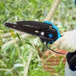 Scie à Chaîne électroportative Brushless 6 Pouces 1200W ONEVAN Mini Tronçonneuse électrique Sans Fil Pour Makita 18V | Vitesse Réglable Pour La Coupe Du Bois - Avec 2*Batteries+6*chaine 11 Scie à Chaîne électroportative Brushless 6 Pouces 1200W ONEVAN Mini Tronçonneuse électrique Sans Fil Pour Makita 18V | Vitesse Réglable Pour La Coupe Du Bois - Avec 2*Batteries+6*chaine -TronçOnneuse Et Accessoire Sales 57754915 5