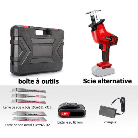 Cisea Mini Tronçonneuse à Batterie Avec Batterie Rechargeable 18 V, Tronçonneuse électrique Sans Fil Avec Bouton De Sécurité Pour Couper Du Bois 4 Cisea Mini Tronçonneuse à Batterie Avec Batterie Rechargeable 18 V, Tronçonneuse électrique Sans Fil Avec Bouton De Sécurité Pour Couper Du Bois – Image 2