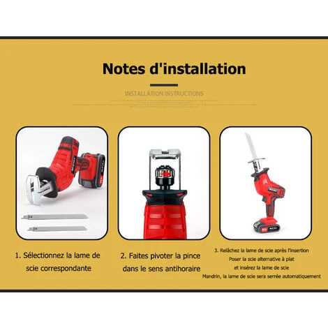 Cisea Mini Tronçonneuse à Batterie Avec Batterie Rechargeable 18 V, Tronçonneuse électrique Sans Fil Avec Bouton De Sécurité Pour Couper Du Bois 5 Cisea Mini Tronçonneuse à Batterie Avec Batterie Rechargeable 18 V, Tronçonneuse électrique Sans Fil Avec Bouton De Sécurité Pour Couper Du Bois – Image 3