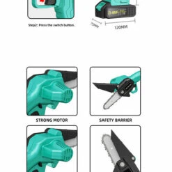 Cisea Mini Tronçonneuse Sans Fil, 10,2 Cm 21 V559 W Batterie électrique Rechargeable Sans Fil Avec Chargeur 1 Chaîne De Scie Et 2 Batteries Pour L'élagage Des Arbres Et La Coupe Des Branches 10 Cisea Mini Tronçonneuse Sans Fil, 10,2 Cm 21 V559 W Batterie électrique Rechargeable Sans Fil Avec Chargeur 1 Chaîne De Scie Et 2 Batteries Pour L'élagage Des Arbres Et La Coupe Des Branches -TronçOnneuse Et Accessoire Sales 57963234 4