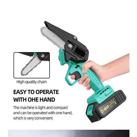 Cisea Mini Tronçonneuse Sans Fil, 10,2 Cm 21 V559 W Batterie électrique Rechargeable Sans Fil Avec Chargeur 1 Chaîne De Scie Et 2 Batteries Pour L'élagage Des Arbres Et La Coupe Des Branches 7 Cisea Mini Tronçonneuse Sans Fil, 10,2 Cm 21 V559 W Batterie électrique Rechargeable Sans Fil Avec Chargeur 1 Chaîne De Scie Et 2 Batteries Pour L'élagage Des Arbres Et La Coupe Des Branches – Image 5